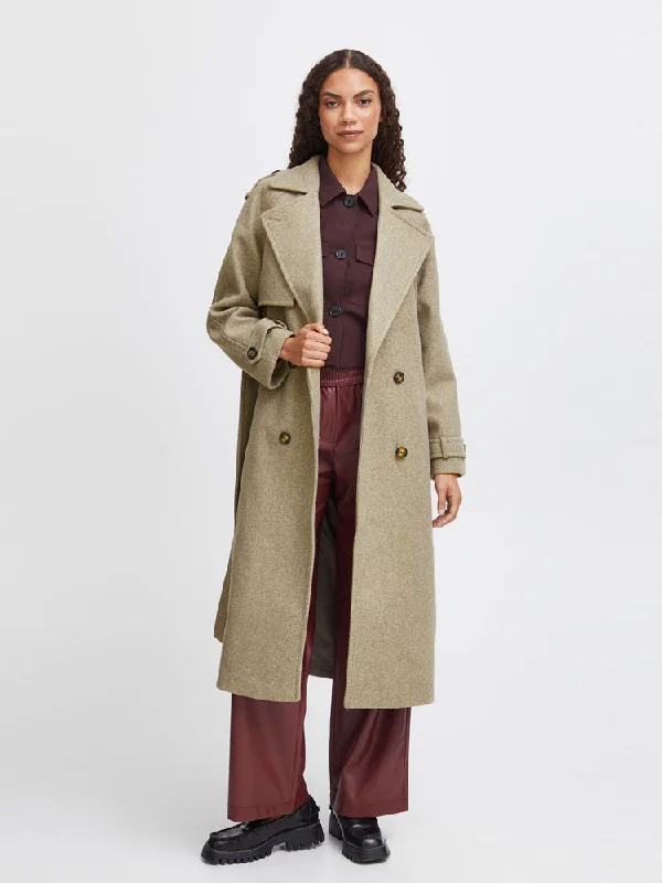 B Young ByCilia Trench Coat Sepia Tint