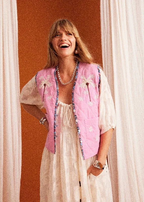 Coconut Embroidered Vest