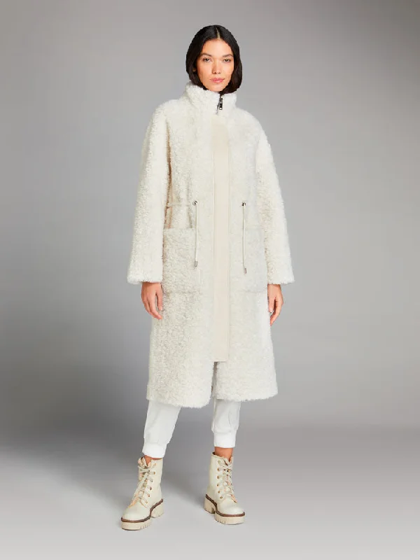 Diego M Faux Fur Coat White