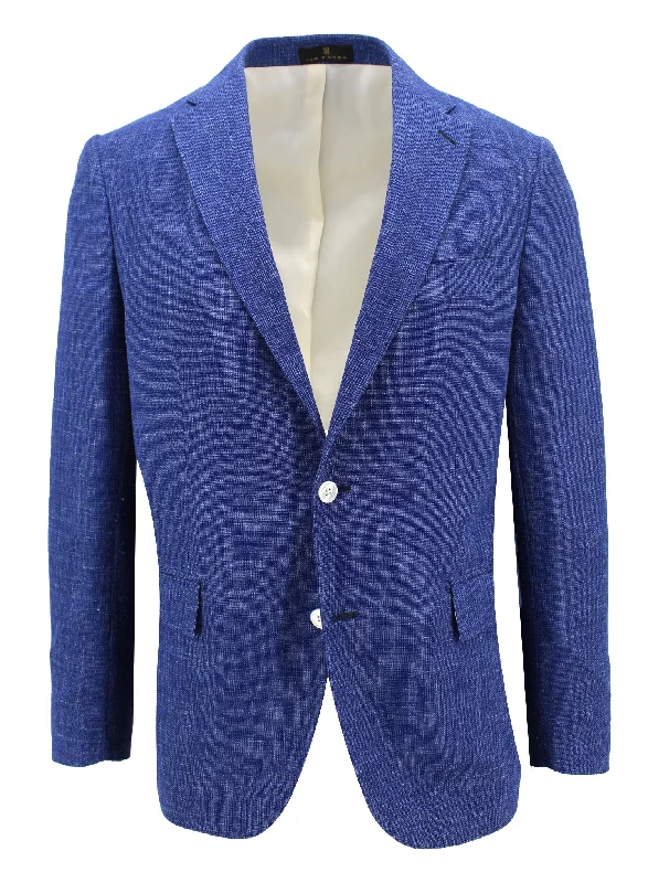 Navy Slub Weave Sport Coat