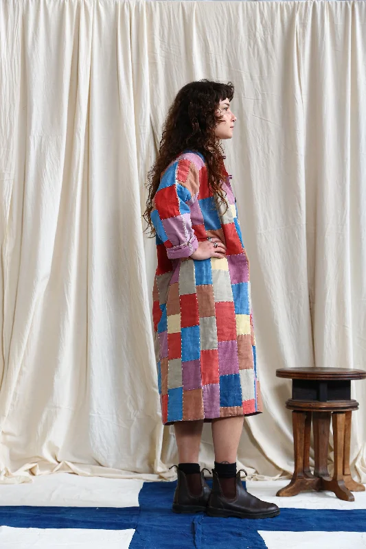 Reversible Coat Patchwork Lac Dye