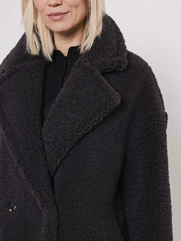 Rino & Pelle Elicia Teddy Coat Graphite