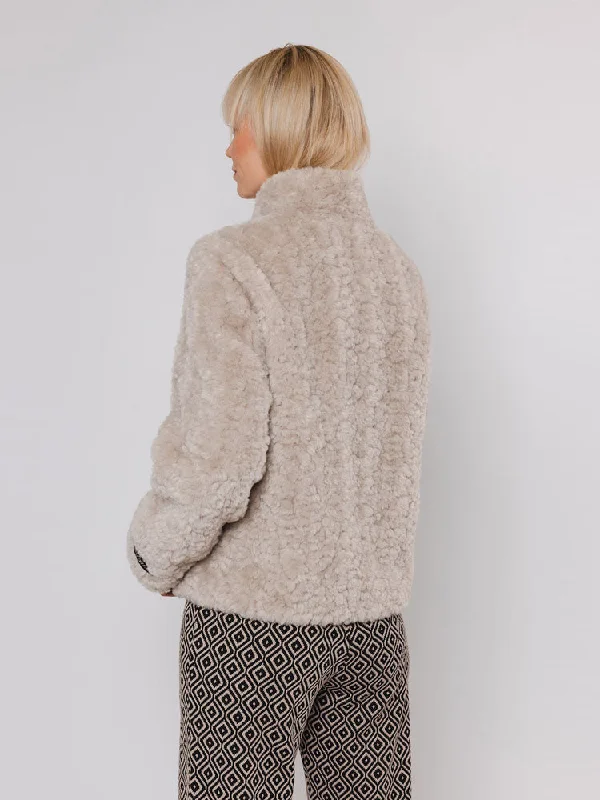 Rino & Pelle Kion Faux Fur Jacket Beige